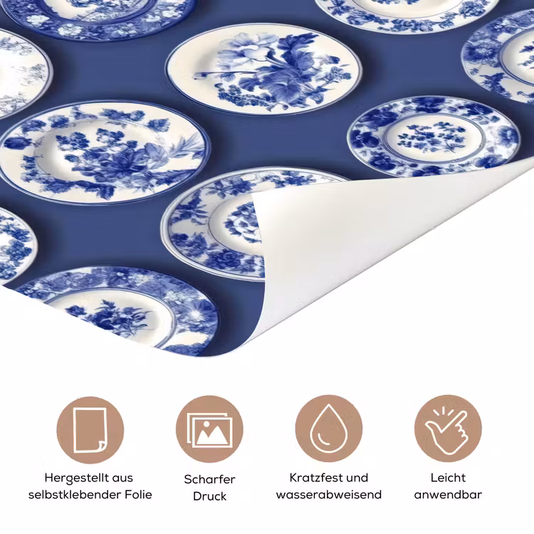 Borden - Floraal - Blauw deurposter klein 289 -tcloseup_DE