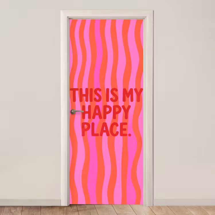 Tekst - Modern - Kleurrijk deurposter klein -3d_beige