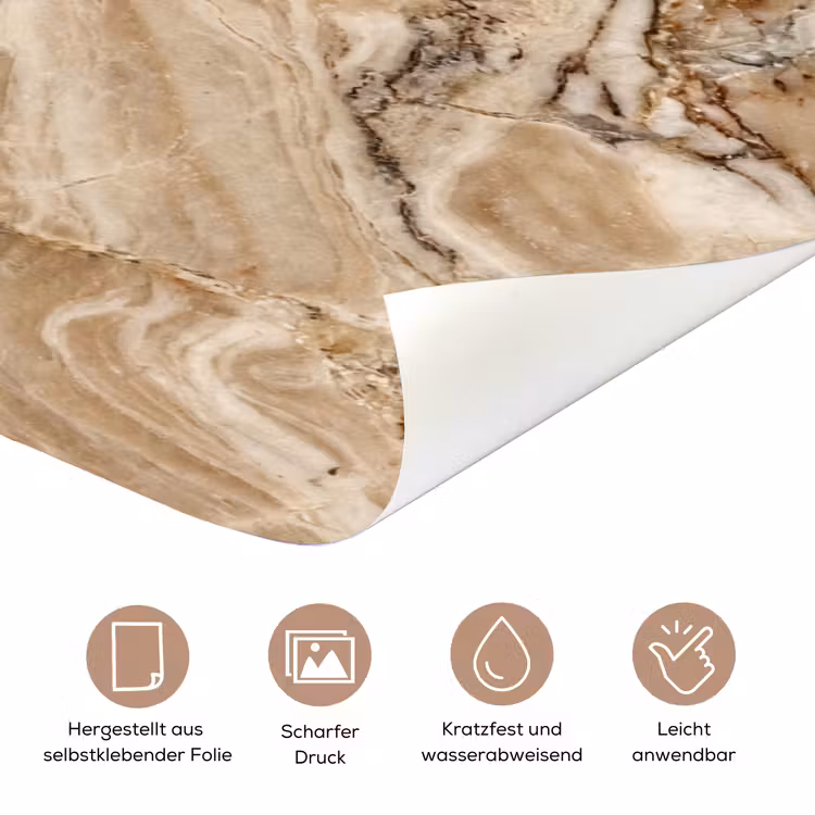 Textuur - Aders - Abstract - Modern - Beige deurposter klein -tcloseup_DE