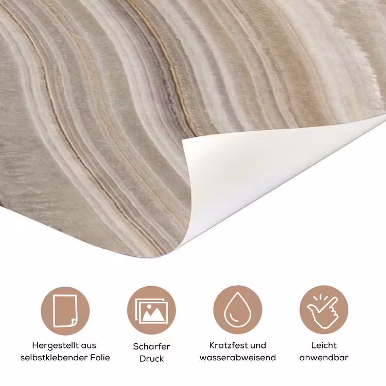 Textuur - Golvend - Abstract - Modern - Beige deurposter klein -tcloseup_DE