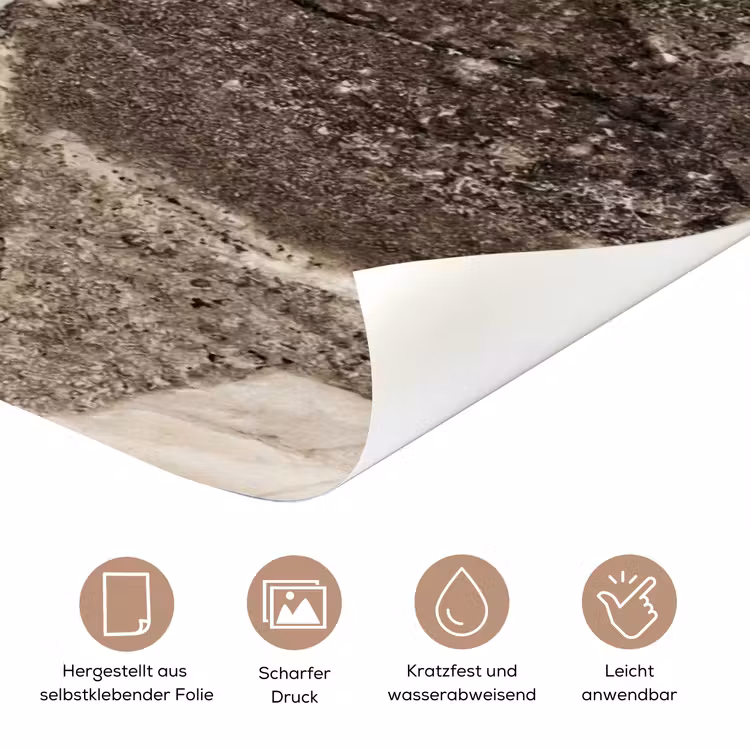 Textuur - Marmer - Abstract - Beige - Bruin deurposter klein -tcloseup_DE