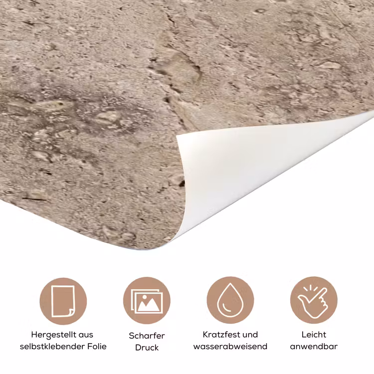 Textuur - Steen - Patroon - Rustiek - Beige deurposter klein -tcloseup_DE