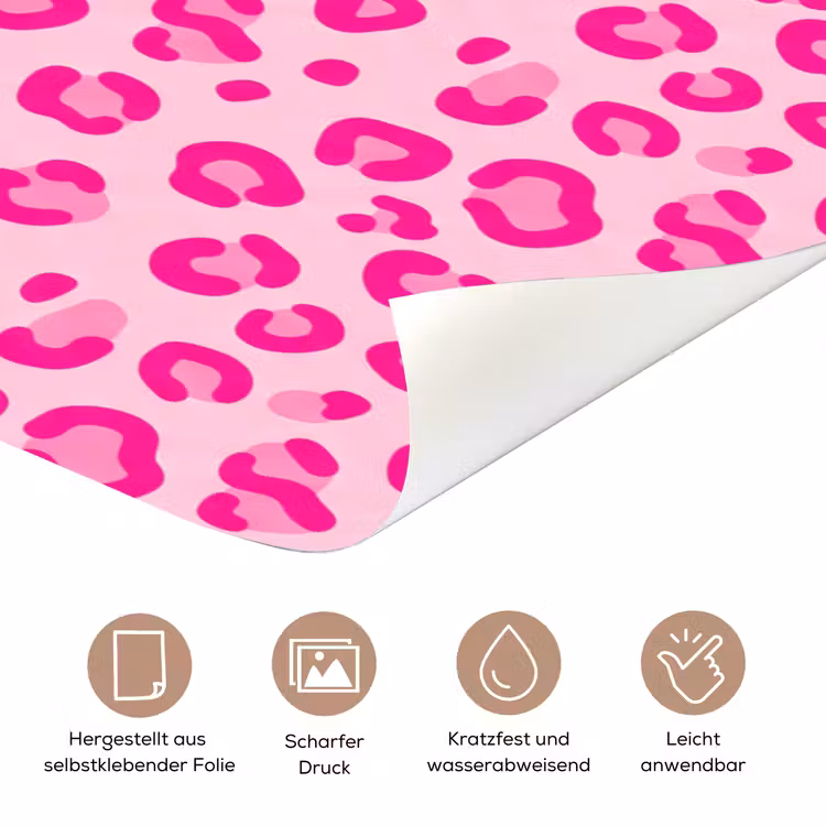 Dierenprint - Patroon - Abstract - Modern - Roze deurposter klein -tcloseup_DE