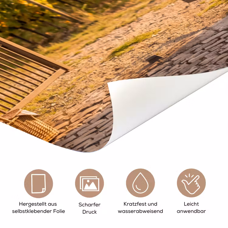 Poort - Landschap - Platteland - Zonlicht - Warm deurposter klein -tcloseup_DE