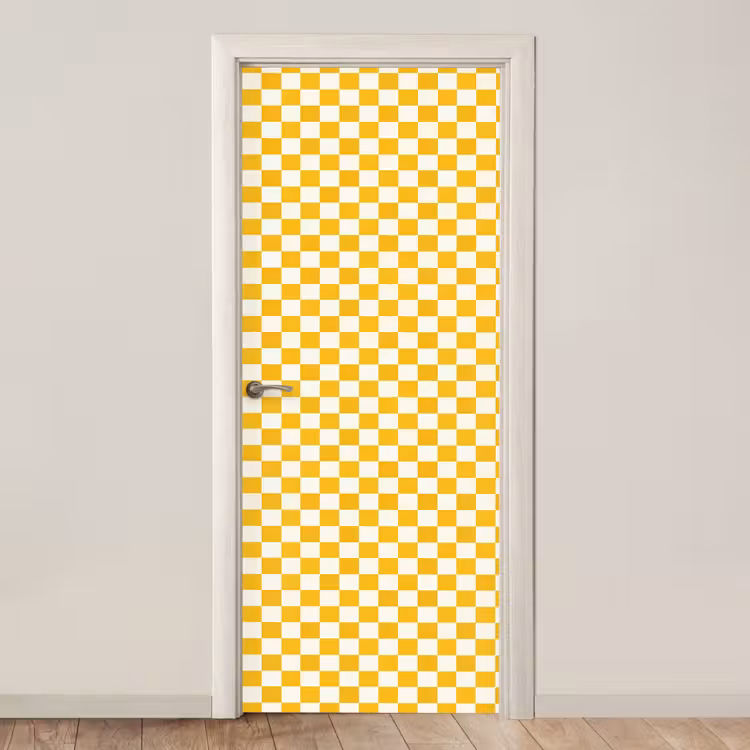 Traditioneel - Patroon - Geel deurposter klein 289 -3d_beige