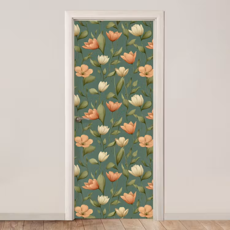 Tulpen - Botanisch - Groen deurposter klein 289 -3d_beige