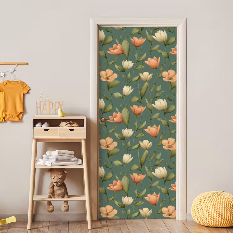 Tulpen - Botanisch - Groen deurposter klein 289 -sfeer4