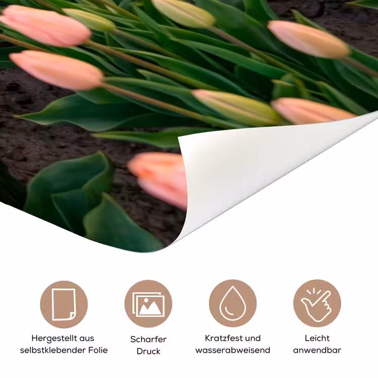 Tulpen - Landschap - Roze deurposter klein -tcloseup_DE