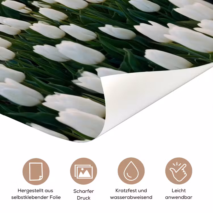 Tulpen - Landschap - Wit deurposter klein -tcloseup_DE