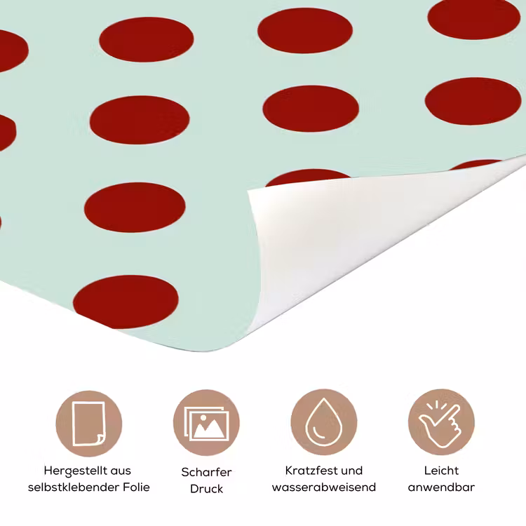 Polka - Dots - Rood deurposter klein 289 -tcloseup_DE