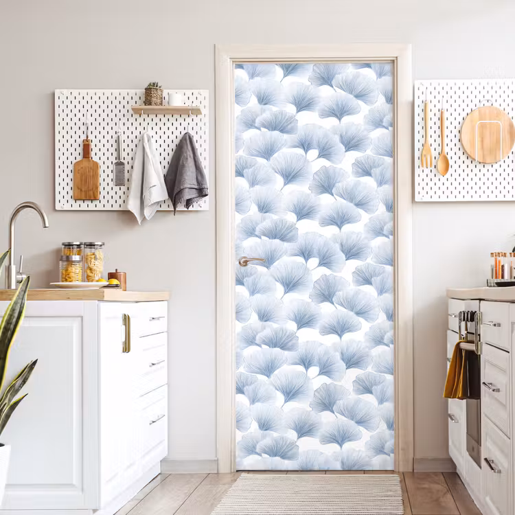 Waaier - Modern - Blauw deurposter klein 289 -sfeer5