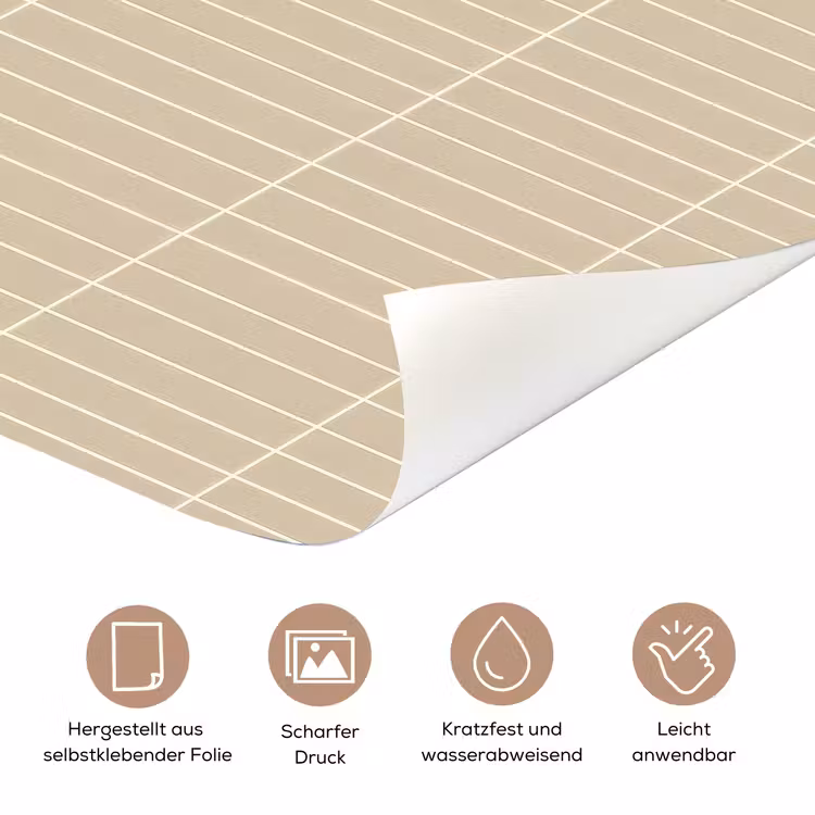 Verticaal - Wandtegel - Crème - Beige deurposter klein 289 -tcloseup_DE