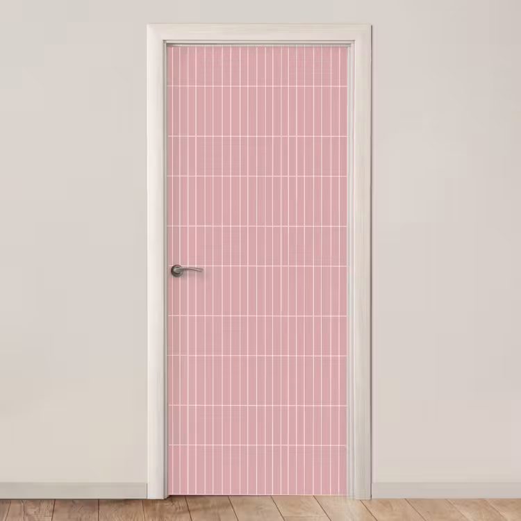 Verticaal - Wandtegel - Lichtroze deurposter klein 289 -3d_beige