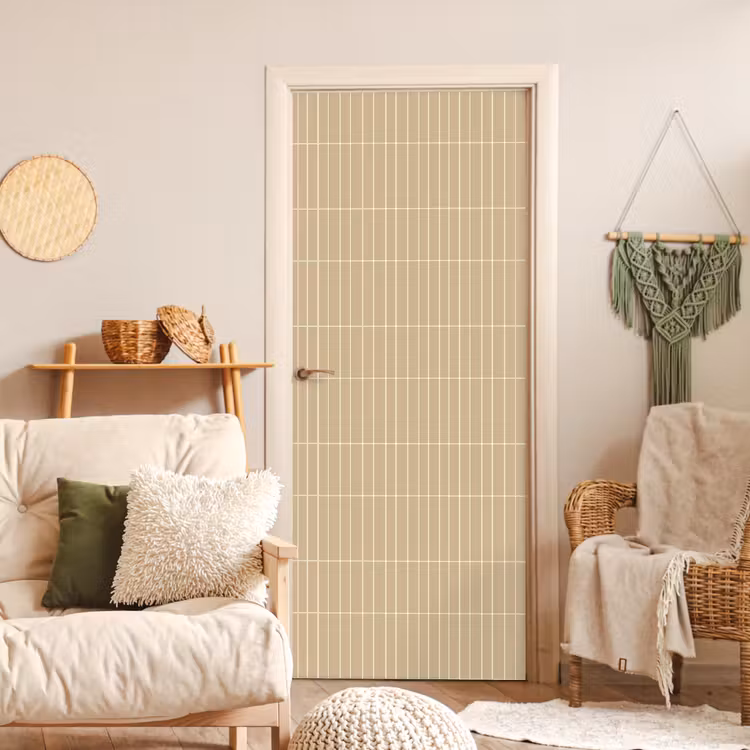 Verticaal - Wandtegel - Zand - Beige deurposter klein 289 -sfeer2