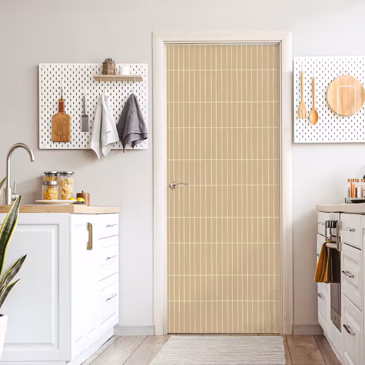 Verticaal - Wandtegel - Zand - Beige deurposter klein 289 -sfeer5