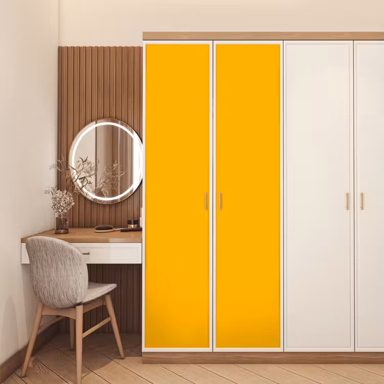Vivid - Amber - Geel deurposter klein 289 -sfeer3