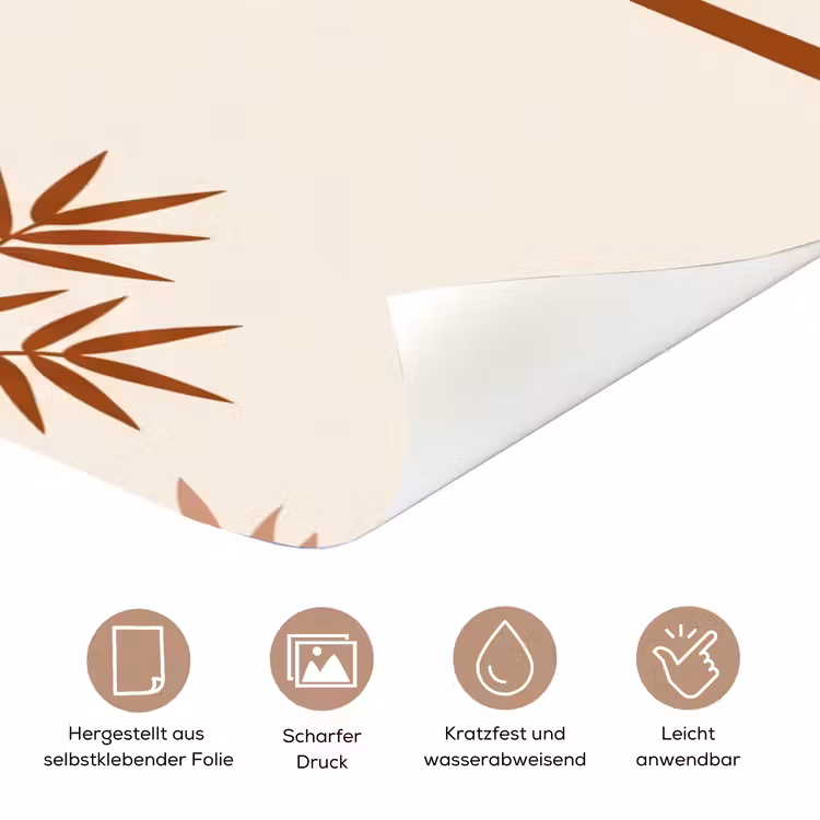 Vogel - Boom - Tropisch - Minimalistisch - Bruin deurposter klein -tcloseup_DE