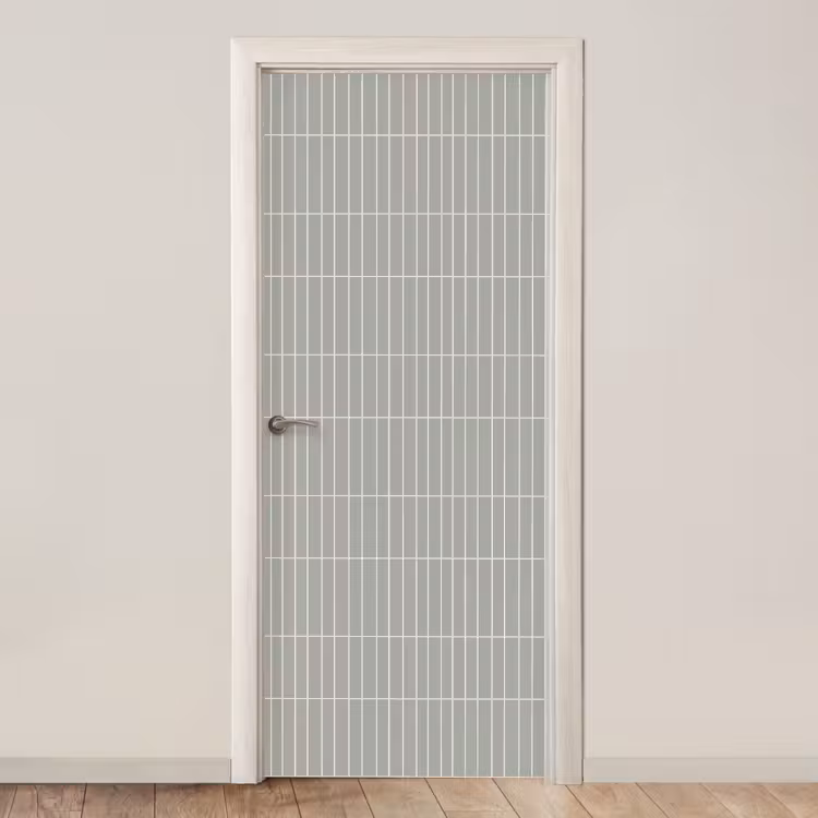 Wandtegel - Verticaal - Lichtgrijs deurposter klein 289 -3d_beige