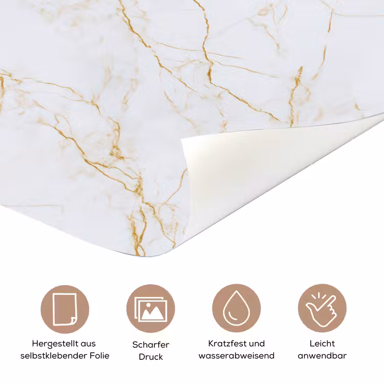 Wit - Marmer - Goud - Luxueus deurposter klein 289 -tcloseup_DE