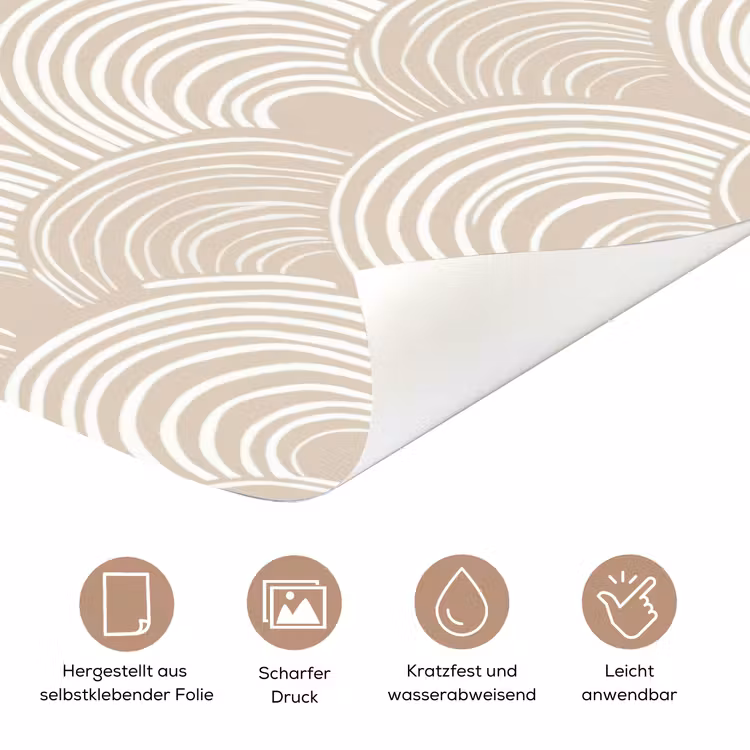Golven - Structuur - Beige deurposter klein 289 -tcloseup_DE