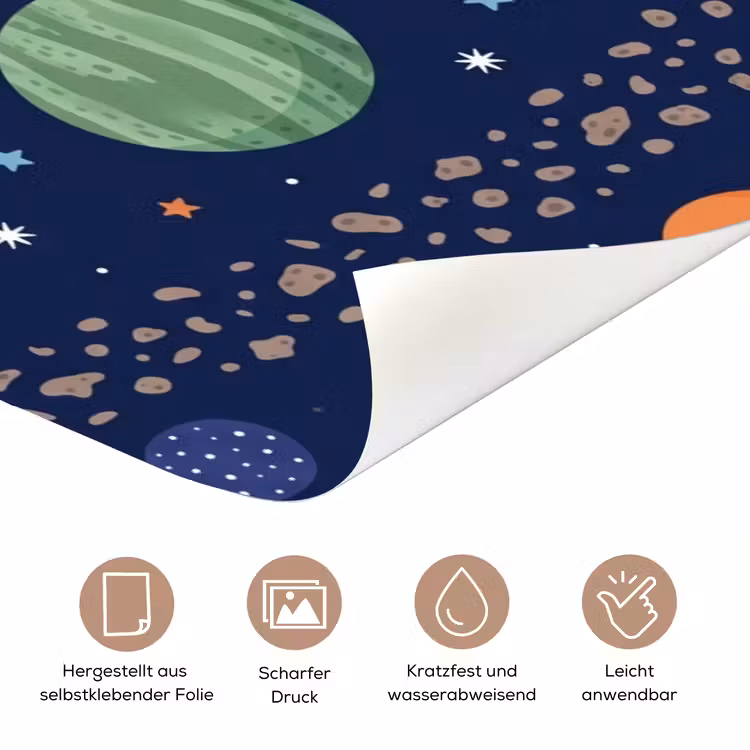 Ruimte - Planeten - Kleurrijk deurposter klein -tcloseup_DE