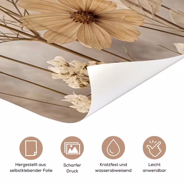 Wilde bloemen - Botanisch - Vintage - Natuur - Rustiek deurposter klein -tcloseup_DE