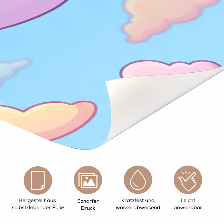 Wolk - Lucht - Natuur - Illustratie - Pastel deurposter klein -tcloseup_DE