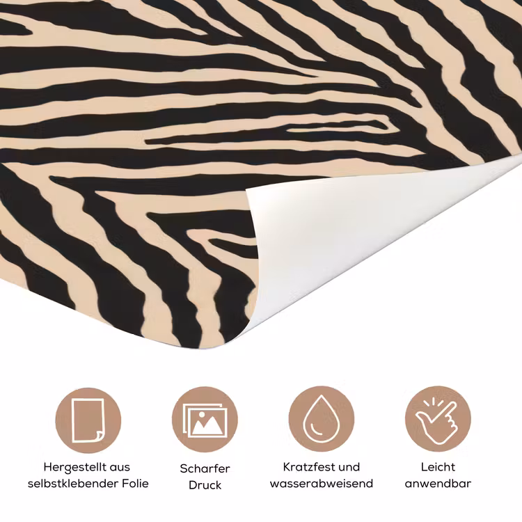 Zebra - Klassiek - Zwart deurposter klein 289 -tcloseup_DE
