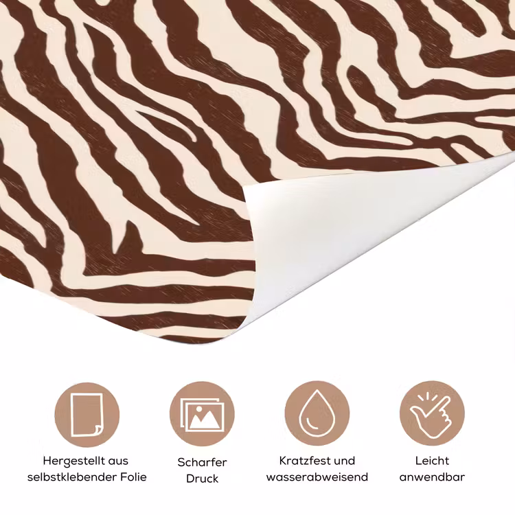Zebra - Patroon - Zwart - Wit deurposter klein 289 -tcloseup_DE