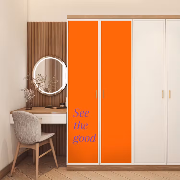 See te good - Paars - Oranje deurposter klein -sfeer3