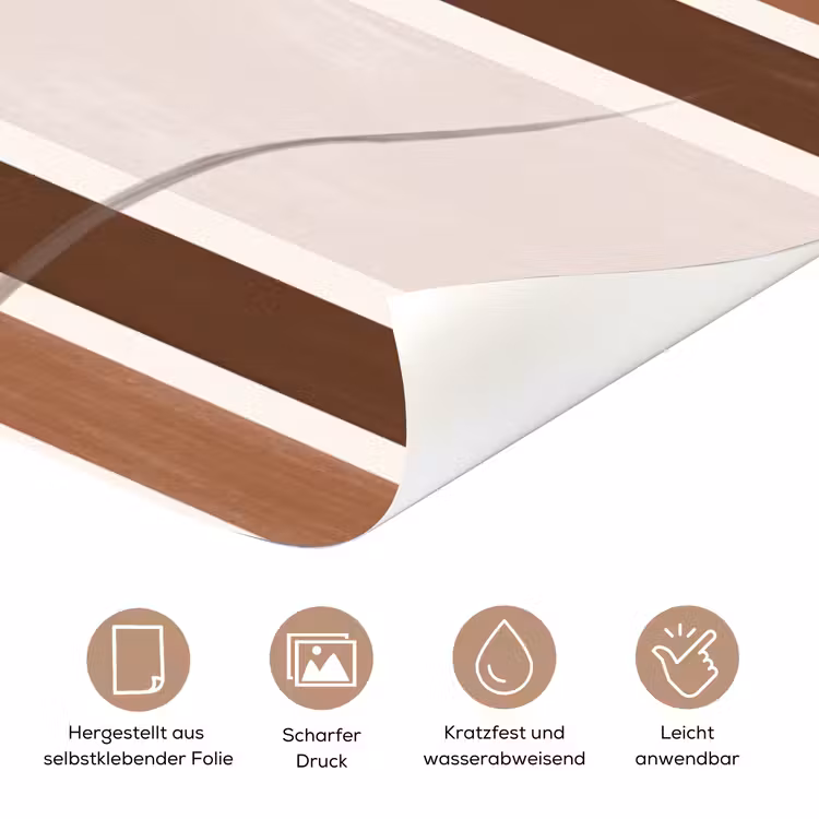 Abstract - Bogen - Plant - Boho - Beige deurposter klein -tcloseup_DE