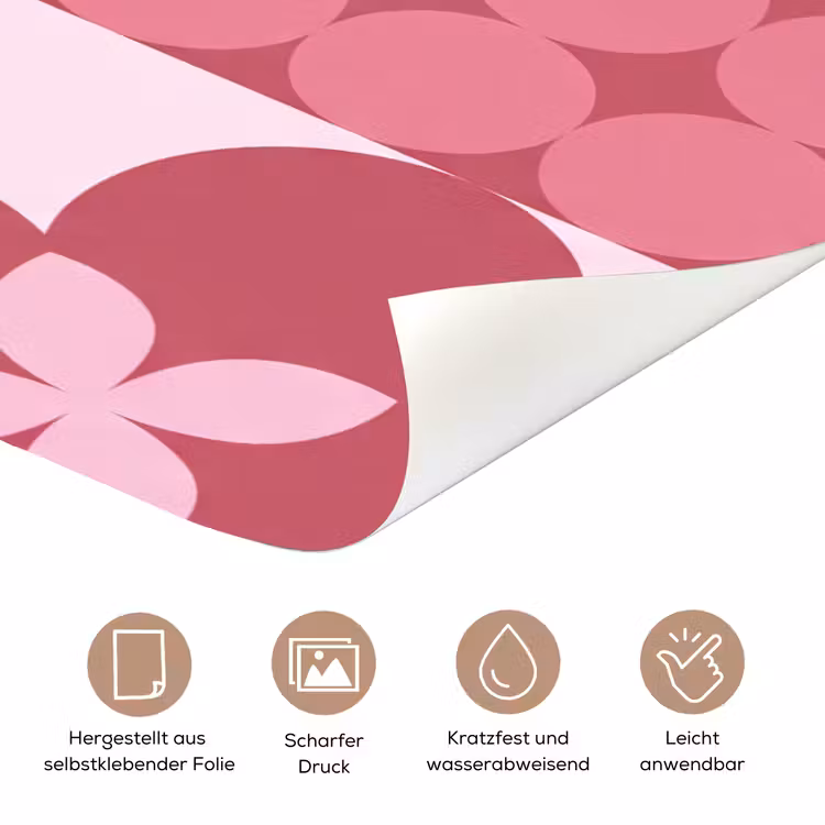 Abstract - Geometrisch - Patroon - Modern - Roze deurposter klein -tcloseup_DE