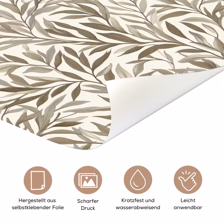 Takken - Botanisch - Taupe deurposter klein 289 -tcloseup_DE