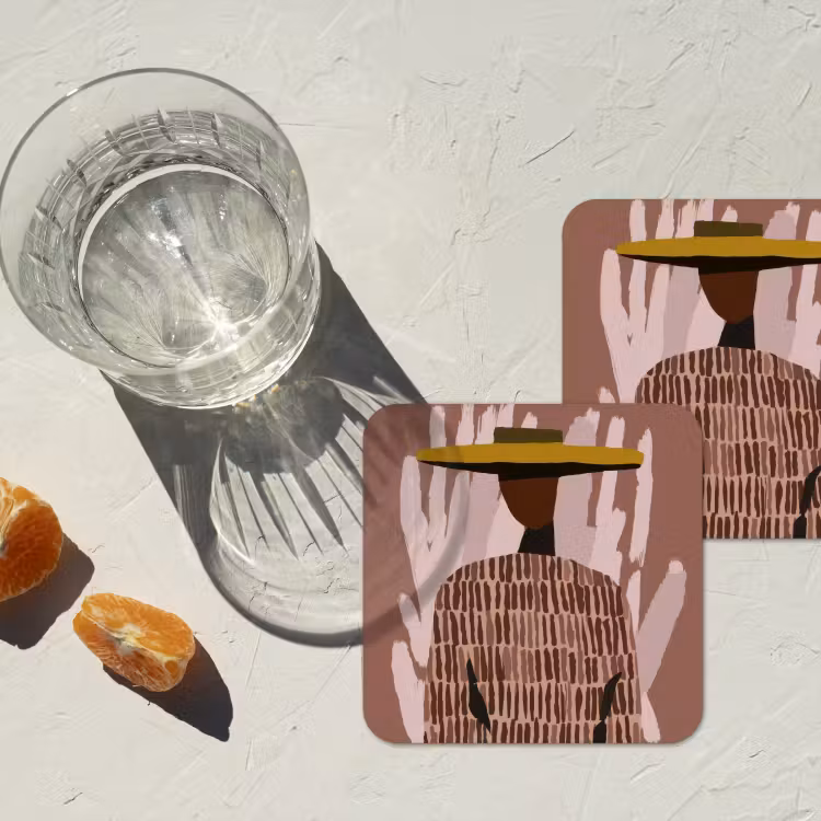 Abstract - Figuur - Illustratie - Hoed onderzetter kurk middel -sfeer4