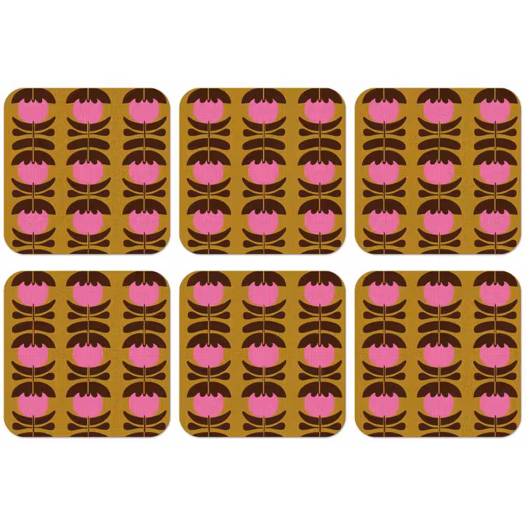 Abstract - Bloemen - Roze onderzetter kurk middel 366 -zkaufland3dotto