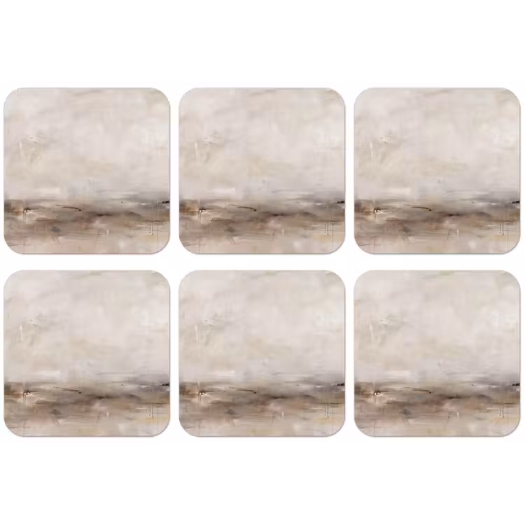Abstrakt - Landschap - Modern - Beige - Kunst onderzetter kurk middel -zkaufland3dotto