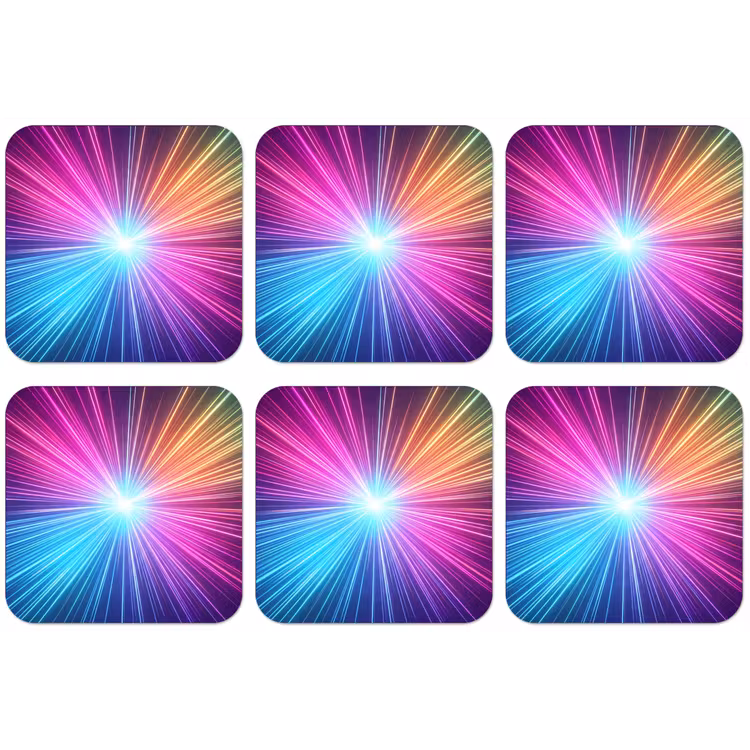 Abstract - Light - Burst - Modern - Colorful onderzetter kurk middel -zkaufland3dotto