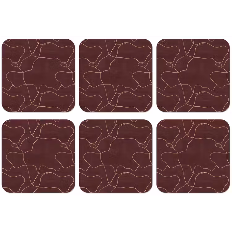 Abstract - Modern - Bruin onderzetter kurk middel 366 -zkaufland3dotto