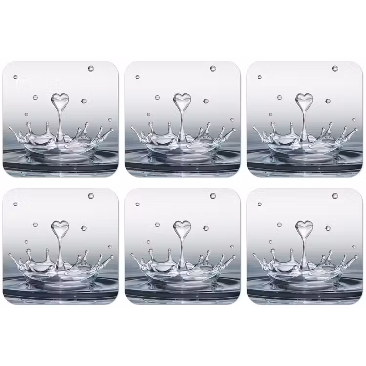 Abstract - Modern - Water - Hart onderzetter kurk middel -zkaufland3dotto