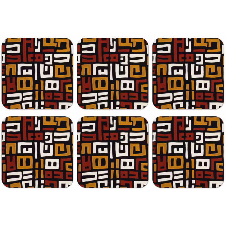 Abstract - Patroon - Rood onderzetter kurk middel -zkaufland3dotto