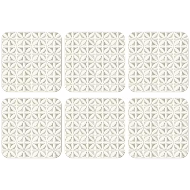 Abstract - Structuur - Grijs - Wit onderzetter kurk middel 366 -zkaufland3dotto