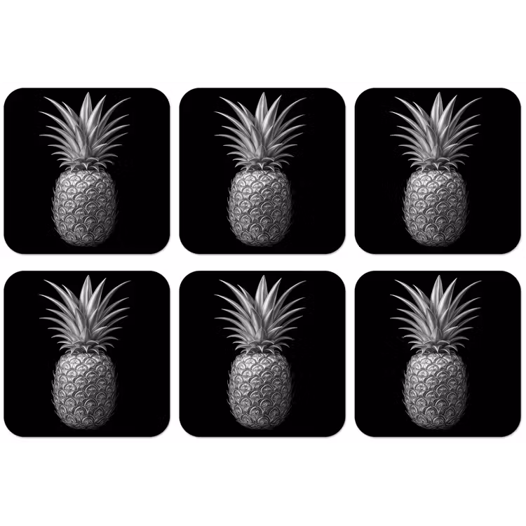 Ananas - Gedetailleerd - Bladeren onderzetter kurk middel -zkaufland3dotto