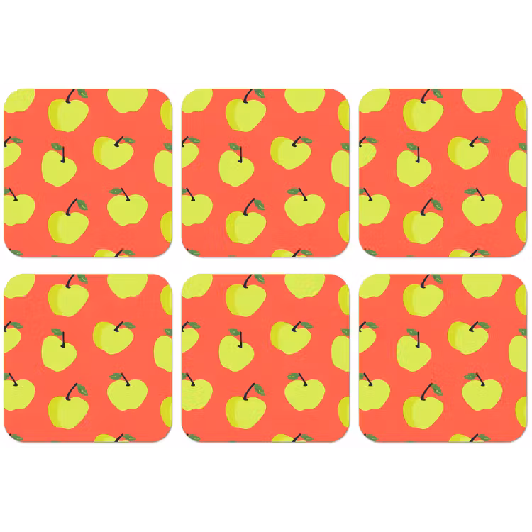 Appels - Modern - Groen onderzetter kurk middel 366 -zkaufland3dotto
