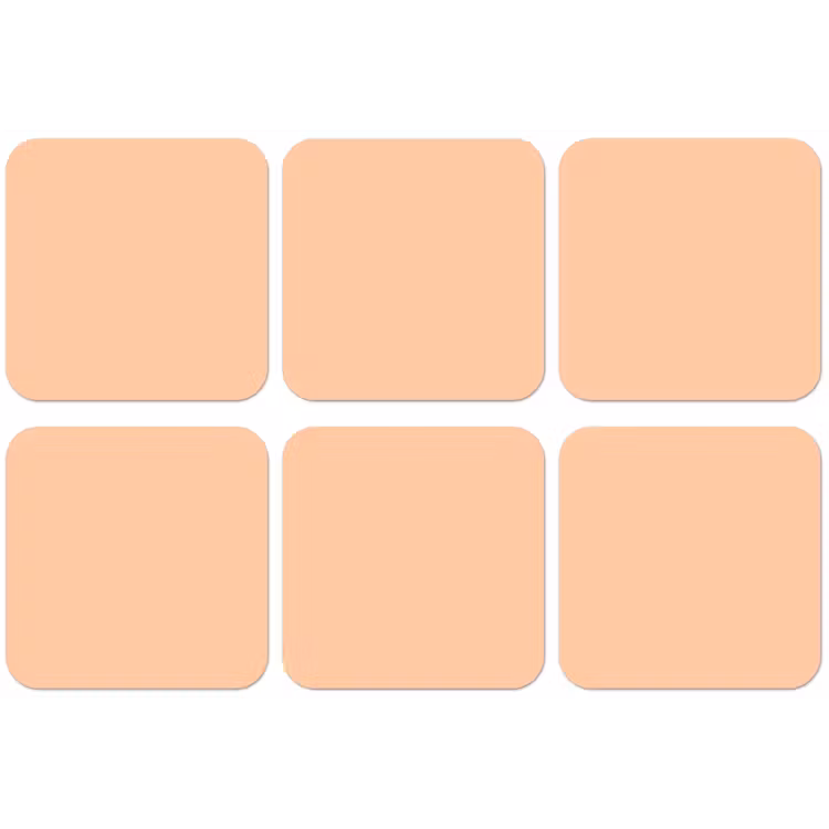 Apricot - Blush - Nude onderzetter kurk middel 366 -zkaufland3dotto