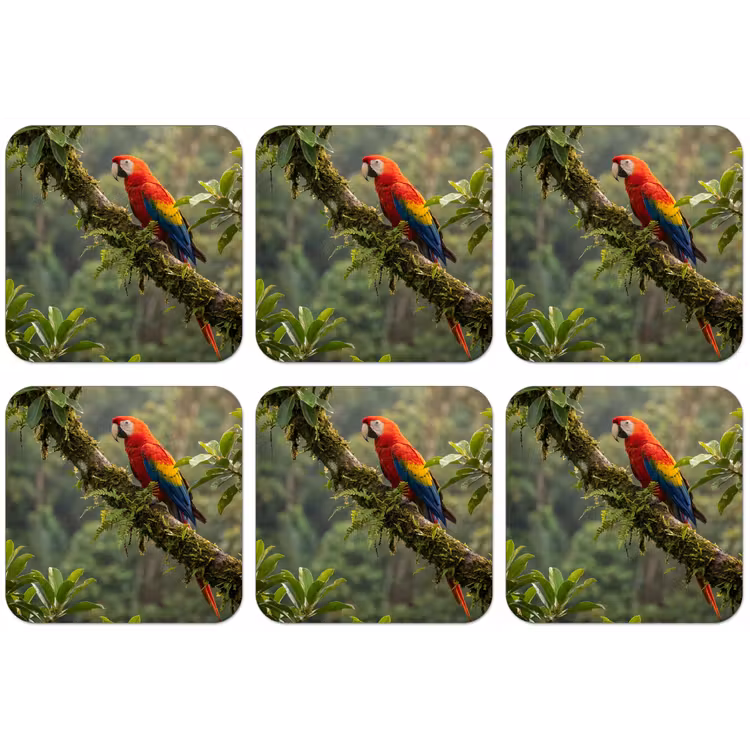 Ara - Jungle - Rood onderzetter kurk middel -zkaufland3dotto