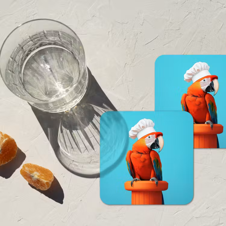 Ara - Koksmuts - Sokkel - Grappig onderzetter kurk middel -sfeer4