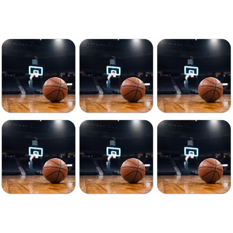 Basketbal - Arena - Sport onderzetter kurk middel -zkaufland3dotto
