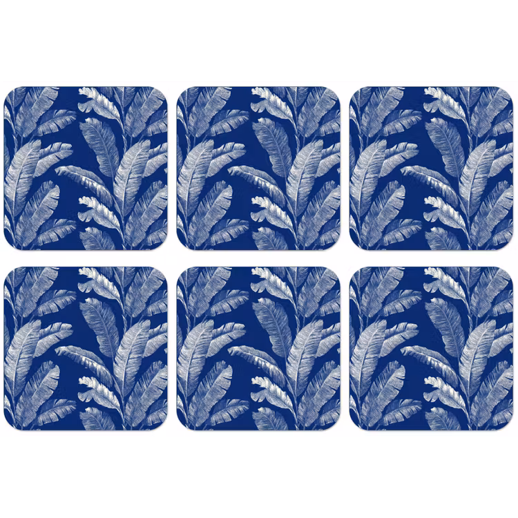 Blad - Palm - Blauw onderzetter kurk middel 366 -zkaufland3dotto