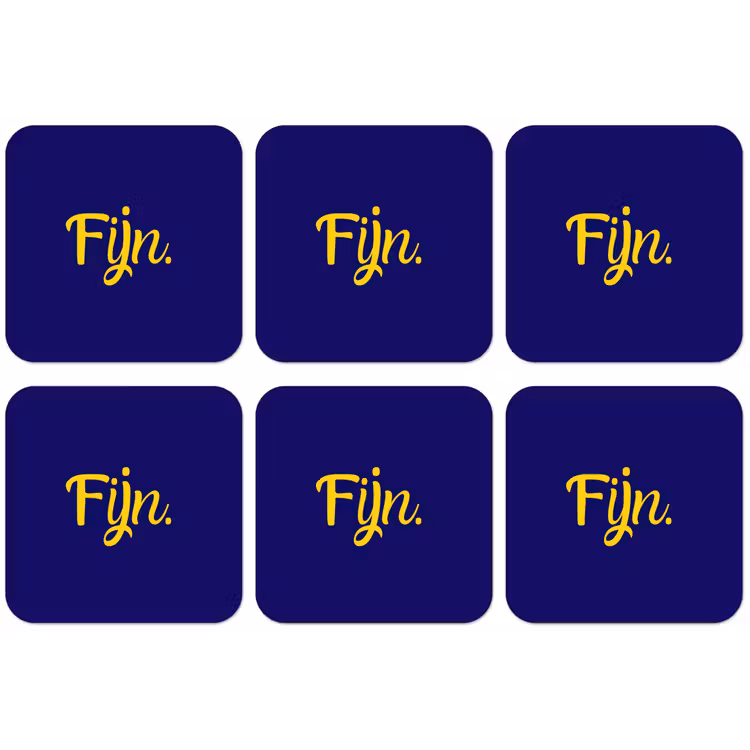 Blauw - Geel - Fijn onderzetter kurk middel -zkaufland3dotto