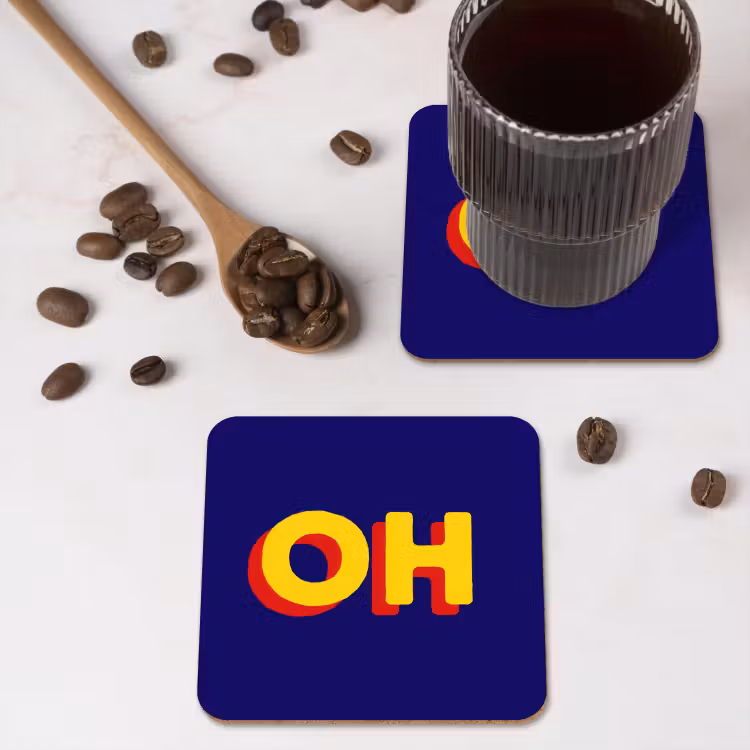 Blauw - Geel - OH - Schaduw onderzetter kurk middel -sfeer2